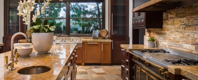 Custom Home and Pool House at The Ridges Kitchen and View