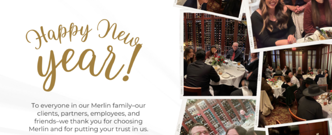 merlin new year card
